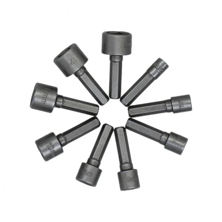 9 Parça Manyetik Somun Adaptörü 5-13mm